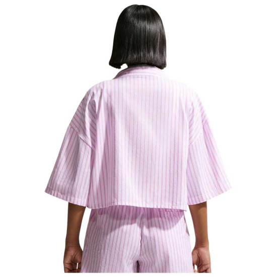 Nike Γυναικείο πουκάμισο Sportswear Chill Poplin Oversized Striped Shirt